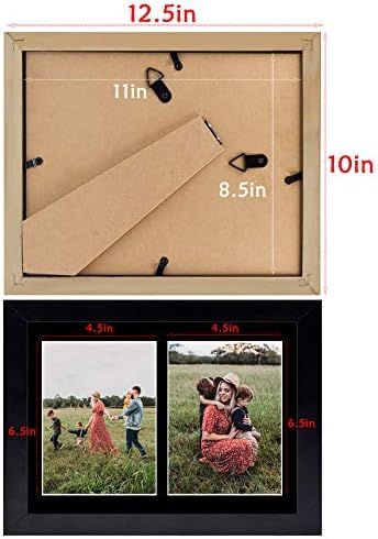 Golden State Art Set of 2 85x11 Black Wooden Picture Frames