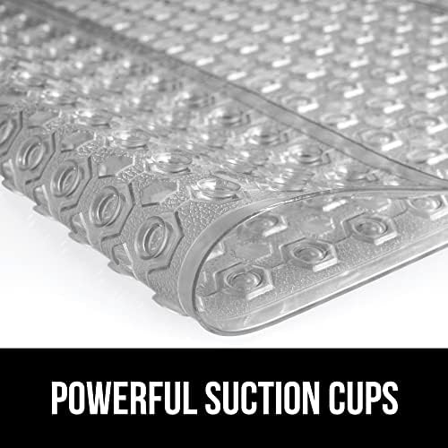 Gorilla Grip Patented Square Shower Mat 21x21 Inch Gray