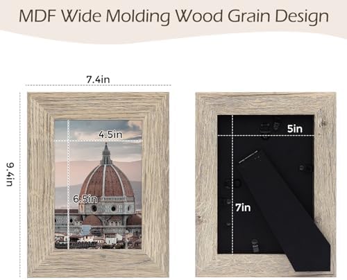 Golden State Art 5x7 Beige Picture Frame 2 Pack