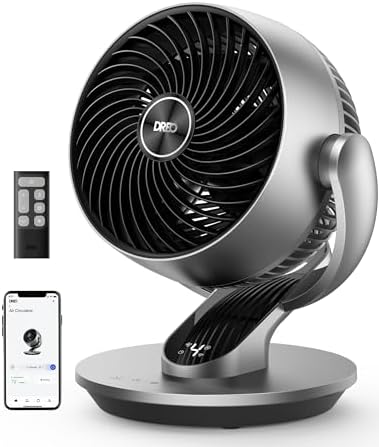 Dreo Smart Fan for Bedroom with Remote and Voice Control
