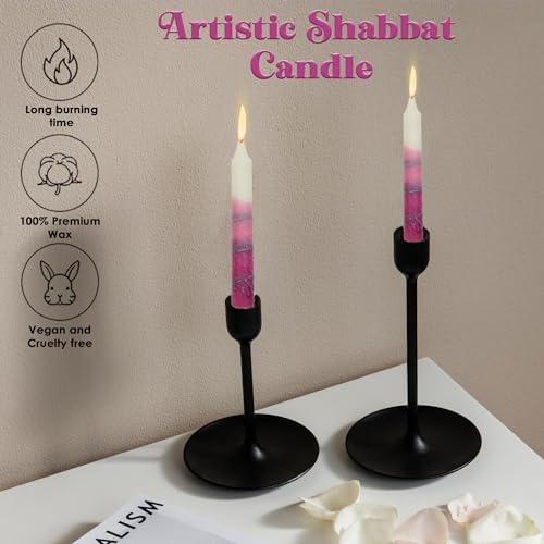 12-Pack Shabbat Candles Dripless Handcrafted Traditional
