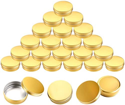 Foraineam 24 Piece 4 Oz Screw Lid Round Tin Jars