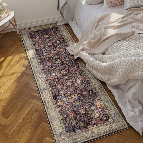Dark Espresso Runner Rug for Hallways Kitchen