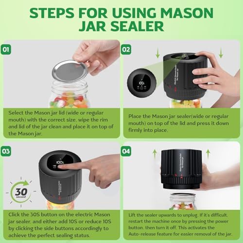 Wizcave Mason Jar Vacuum Sealer Kit