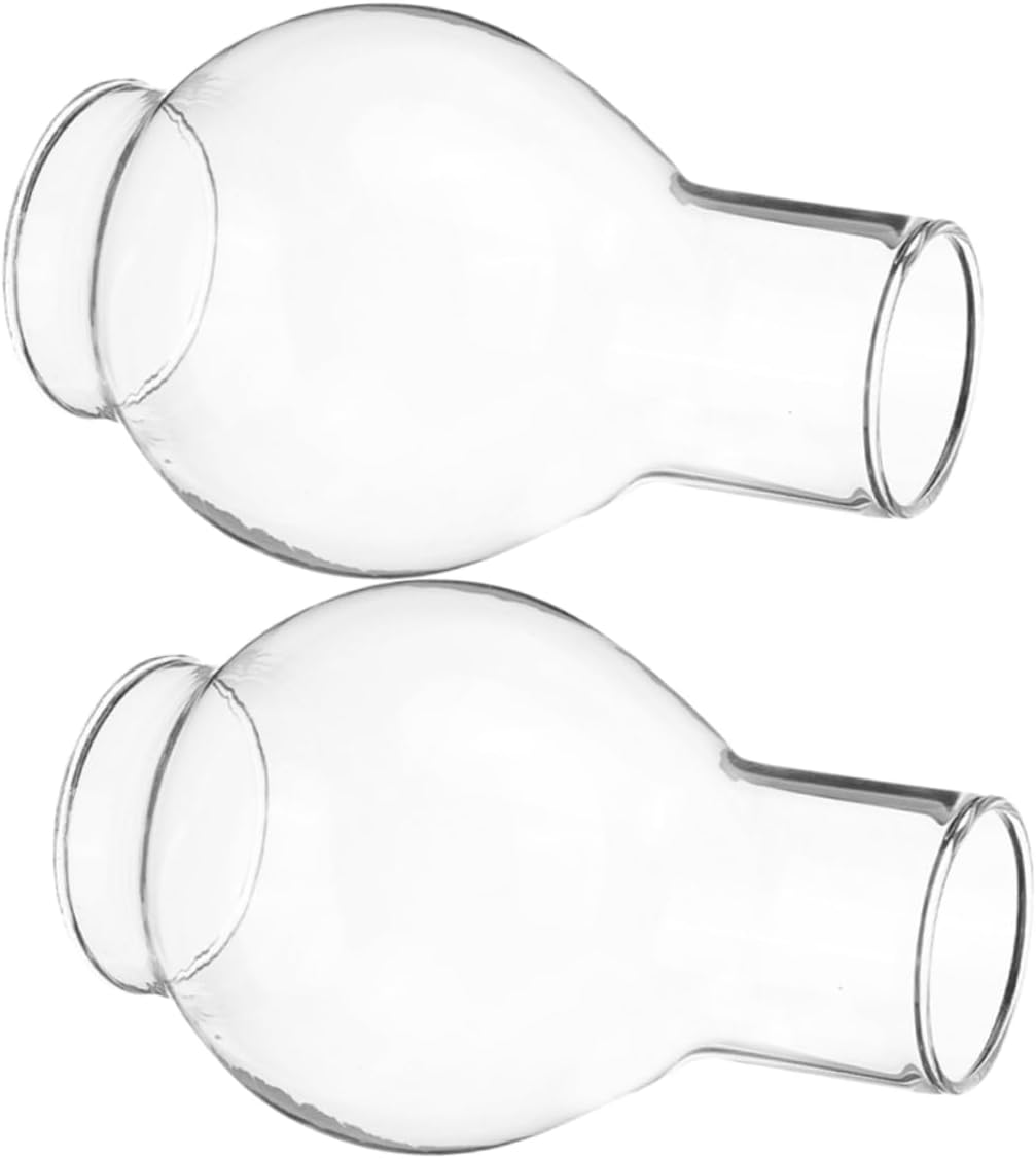 2pcs Glass Candle Sleeve Windproof Chimney Shade for Jar Candles