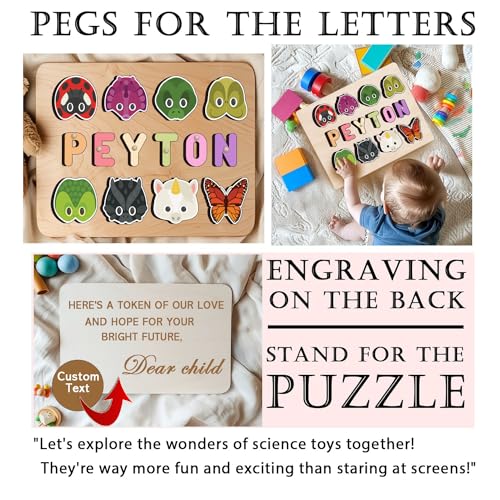 Personalized Wooden Name Puzzle for Toddlers 1