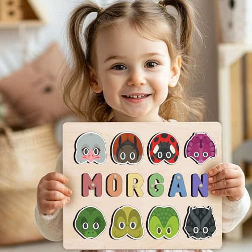 Personalized Wooden Name Puzzle for Toddlers 1-3