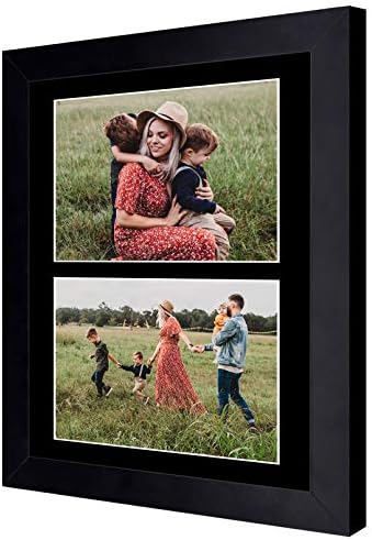 Golden State Art Set of 2 85x11 Black Wooden Picture Frames