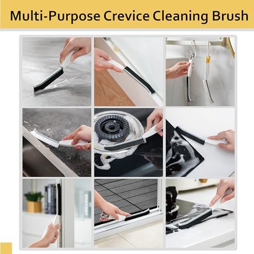 2PCS Hard Bristle Crevice Cleaning Brush for Small Spaces