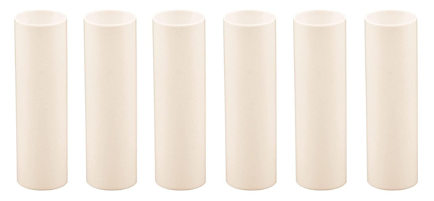 Creative Hobbies 3 Inch Cream Plastic Candle Covers Set of 6