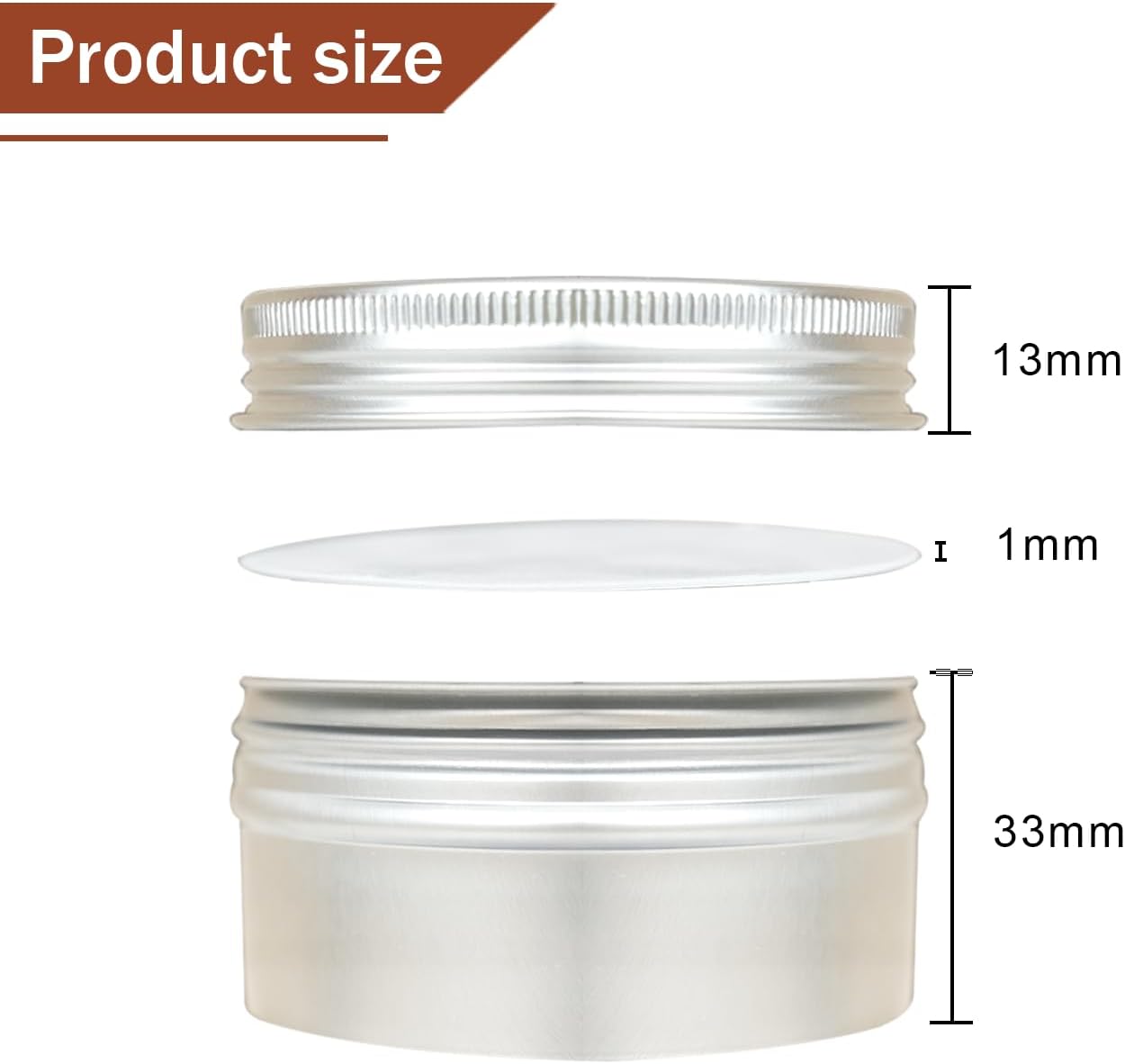 3 Ounce Aluminum Tin Cans 20 Pack with Screw Lid and Labels