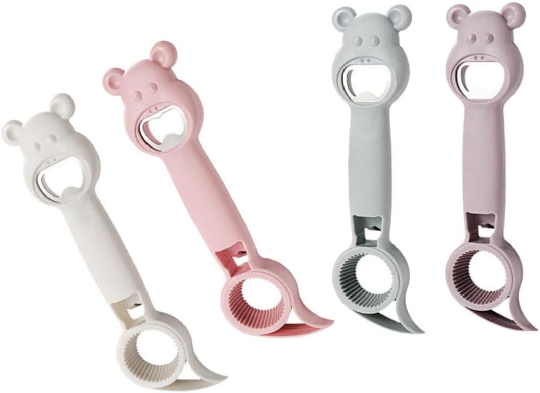 KICHOUSE 4 Pack Multi Function Jar Opener Set
