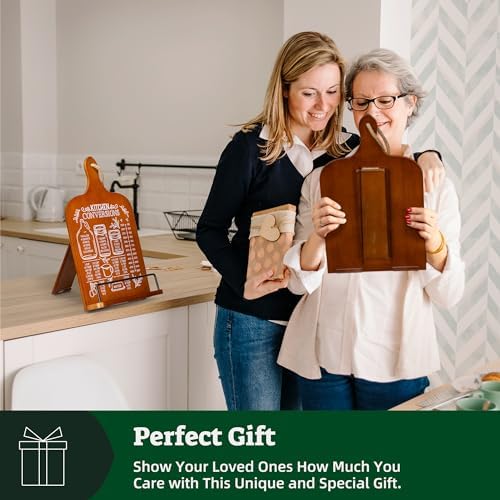 Happy Marriage Bamboo Cutting Board with Cookbook Stand