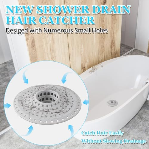 Aluvor 3PCS Silicone Bathtub Hair Catcher