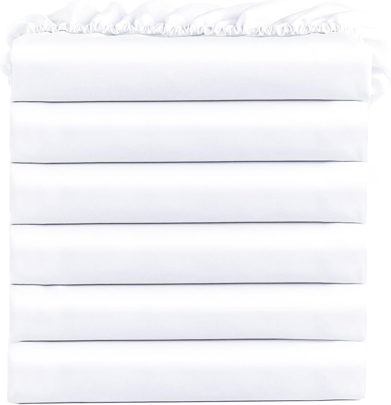 FreshCulture Twin Fitted Sheets 6 Pack White Deep Pocket