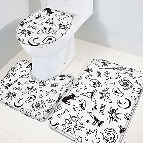 YESOF66 3 Piece Bathroom Rug Set with Non-Slip Toilet Cover