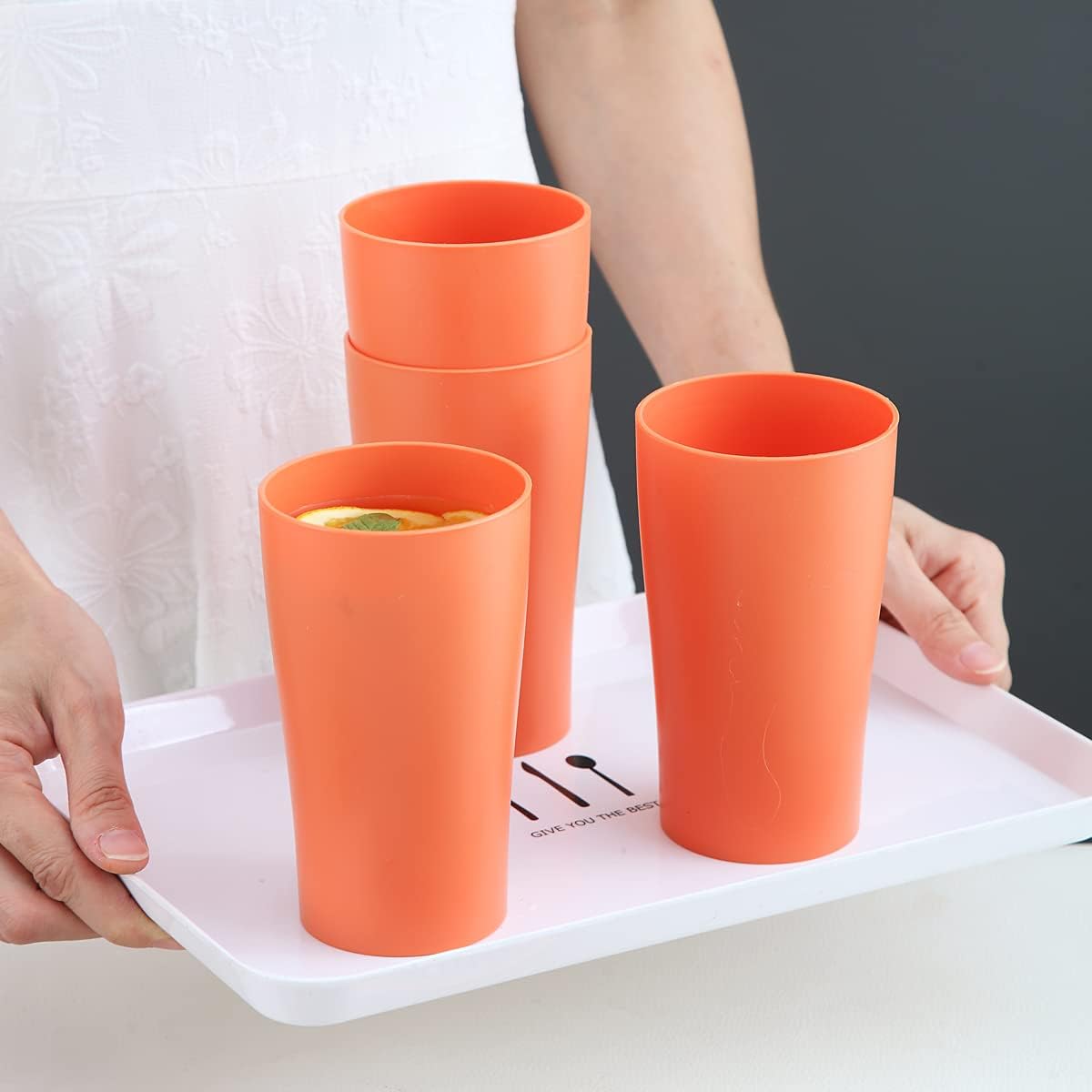 Kyraton 8-Piece Reusable PP Drinking Cup Set