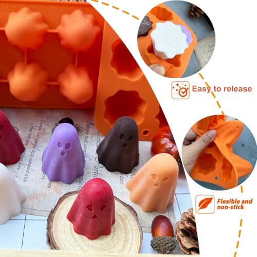 2 Packs Ghost Silicone Molds for Halloween Candies