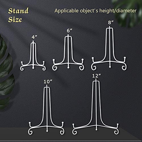 Artliving 2 Pack 12 Inch Iron Plate Stand Display