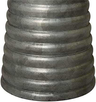 Glitzhome Galvanized Metal Serving Tray 12 Inch Diameter