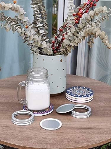 Rust Resistant Reusable Silver Aluminum Airtight Lids for Mason Jars 12 Pack