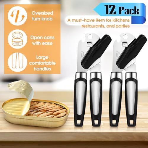 Gisafai 12 Pcs Manual Can Opener with Large Knob