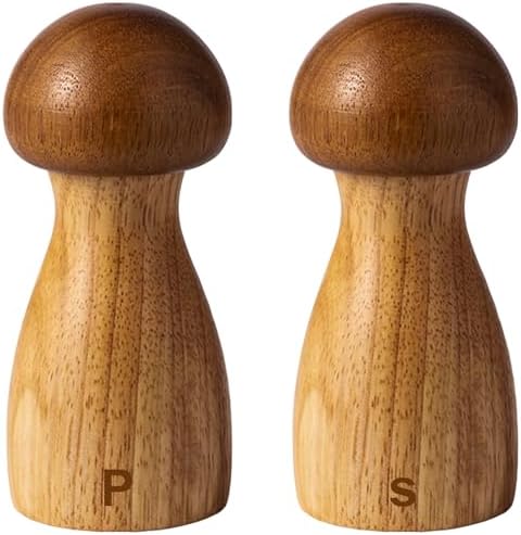 Wooden Salt and Pepper Grinder Set 2 Pack