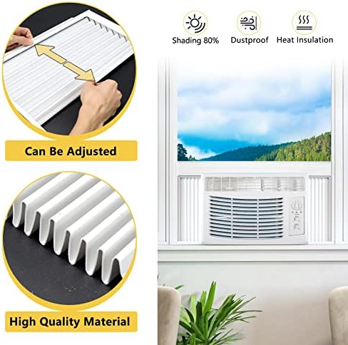 Powrocket Window AC Side Panel with Frame Set White