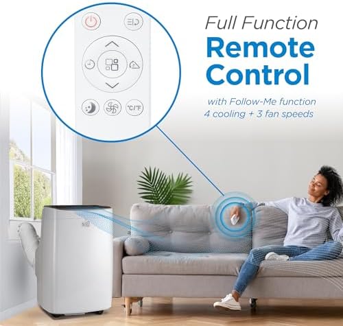 BLACKDECKER Portable Air Conditioner 9000 BTU White