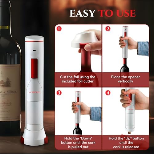 Rechargeable Electric Wine Opener With Foil Cutter