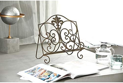 Jemeni Fleur De Lis Cookbook Stand with Antique Brown Finish