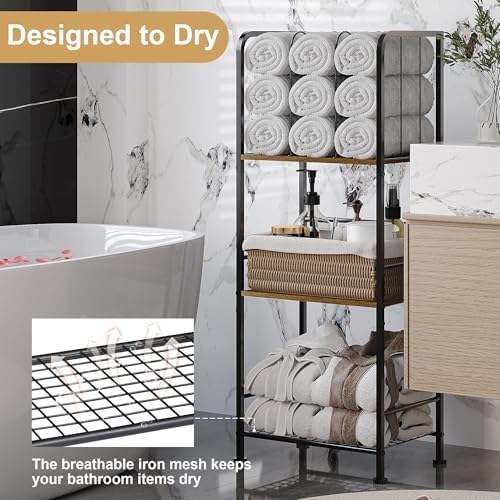 Durable 3-Tier Metal Towel Rack for Bathroom and Pool