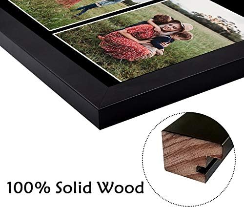 Golden State Art Set of 2 85x11 Black Wooden Picture Frames