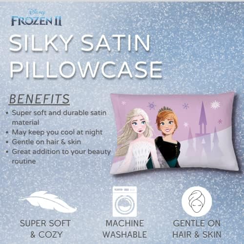 Frozen Elsa Anna Reversible Satin Pillowcase 20x30
