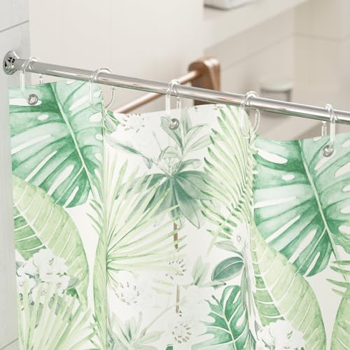Amazer Plastic Shower Curtain Rings 24 Pcs Clear Hooks for Bathroom