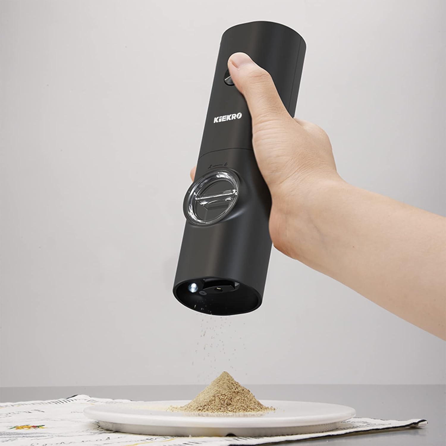 KIEKRO Electric Salt and Pepper Grinder Set