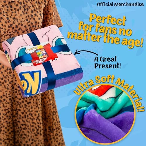 Pokemon Soft Fleece Throw Blanket 51x59in