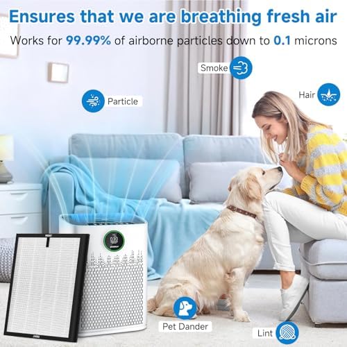 2 Pack HAP-603 HAP-603WF Replacement Filter for ECOSELF Air Purifier