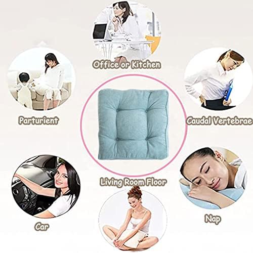 Soft Velvet Chair Cushion with Ties Set of 2
