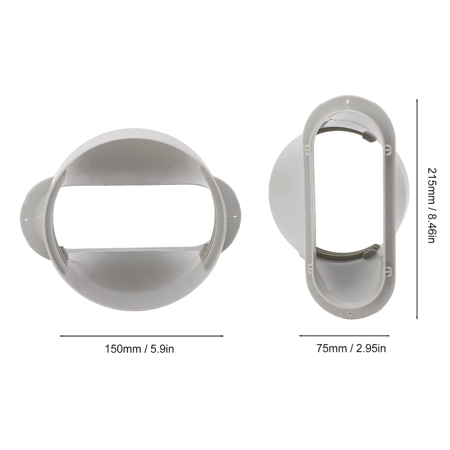 Air Conditioner Exhaust Hose Adapter 59in Rectangular to Round