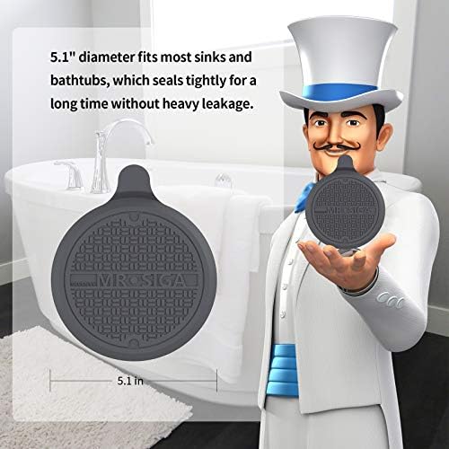 MRSIGA Silicone Bathtub Stopper 51 Inch 3 Pack