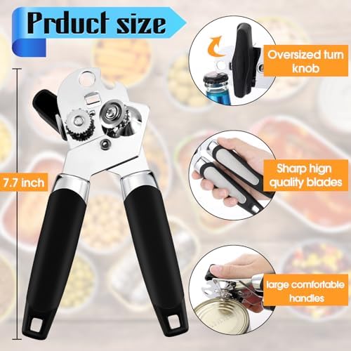 Gisafai 12 Pcs Manual Can Opener with Large Knob