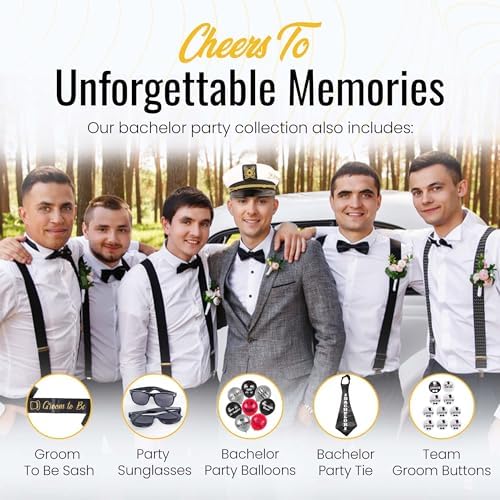 Bachelor Party Captains Hat Glasses Sash Set