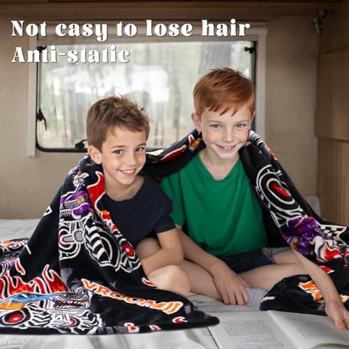 Glow In The Dark Truck Blanket for Boys 60x50