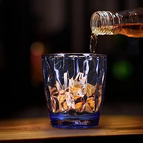 Blue Reusable Plastic Tumblers Set of 4 300ml