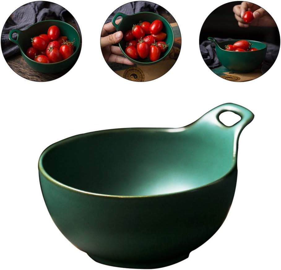 Hemoton Ceramic Ice Cream Bowl Decorative Fruit Dish