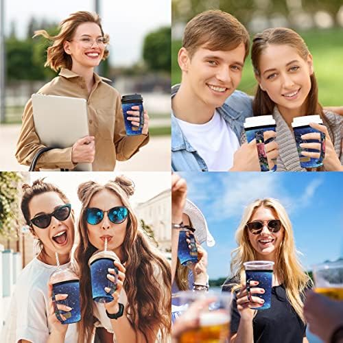Christmas Candle Reusable Coffee Cup Sleeve With Handle