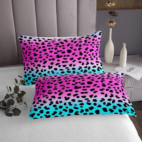 Feelyou Leopard Coverlet Set for Kids Boy Girl Queen Size