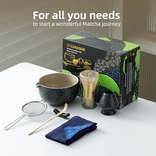 TEANAGOO 7-Piece Matcha Whisk Set for Ceremonies