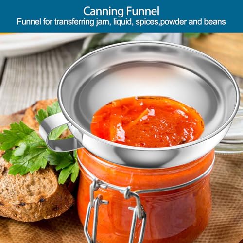Toncoo 13-Piece Canning Funnel Set with Lids and Strainer
